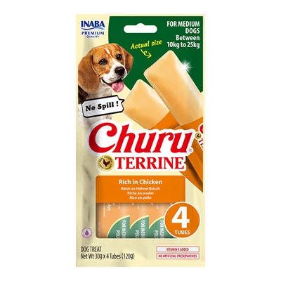 Churu Terrine Mjuk Tuggbar med Kyckling för Små & Mellanstora Hundar